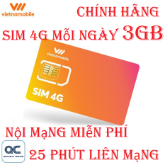 Sim 4G vietnamobile Phát Lộc 90GB gọi miễn phí 25 phút liên mạng