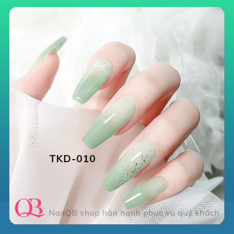 Sơn gel AS chai vuông màu thạch xanh lá nhạt mã TKD 009 - TKD 010 15ml (cần hơ đèn)