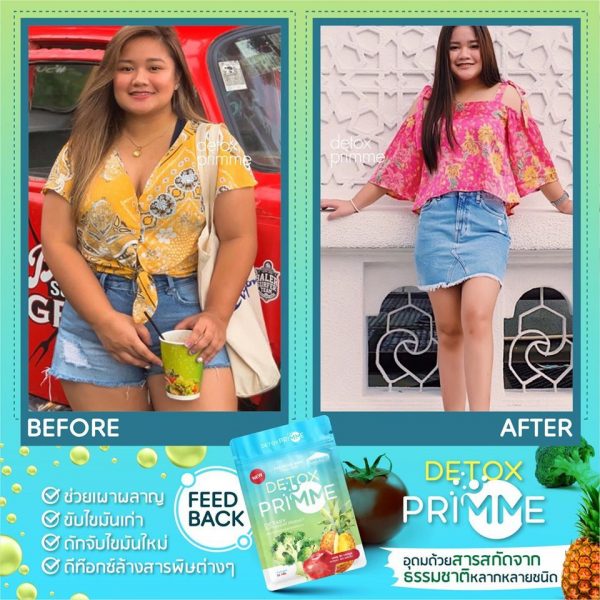 Viên uống Detox khử mỡ giảm cân thải độc Primme DTX chiếc xuất từ rau củ Thái Lan