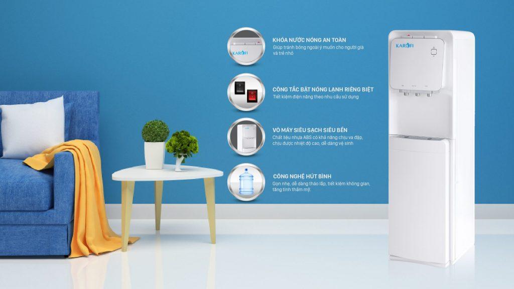 Cây nước nóng lạnh hút bình Karofi HC19 Cây nước nóng lạnh hút bình Karofi HC19