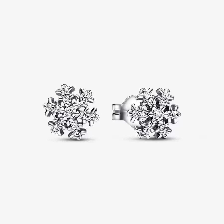 925 Sterling Silver Snowflake Stud Earrings Pendant Necklace Womens Jewellery  UK | eBay