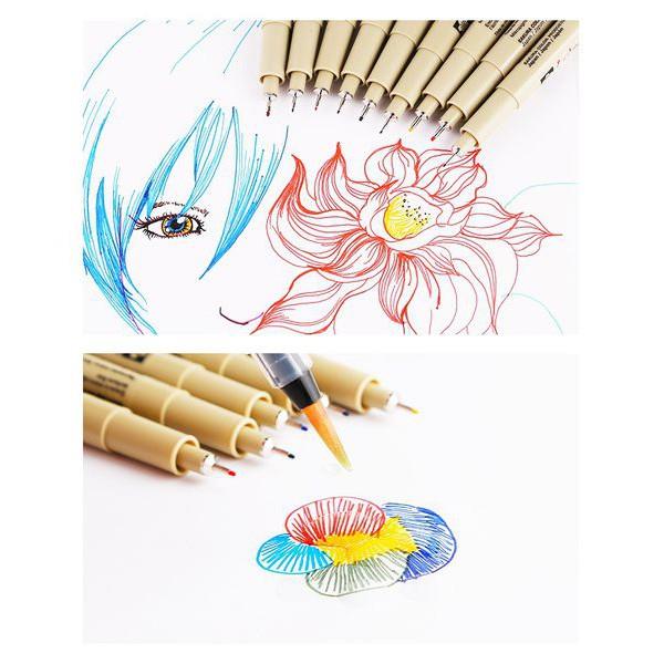 ✗  Bút line bút đi nét màu Sakura Micron - Bộ 8 màu