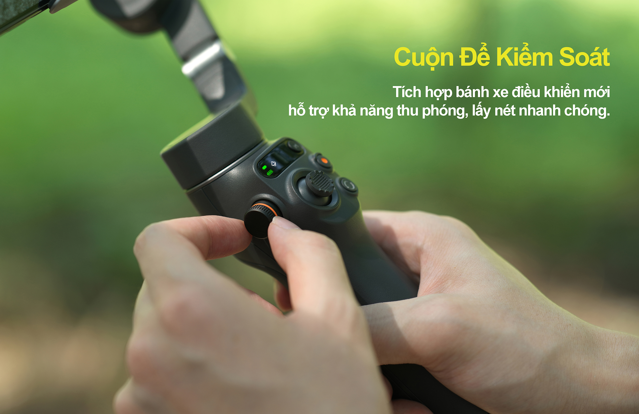 DJI Osmo Mobile 6 tích hợp bánh xe điều khiển mới