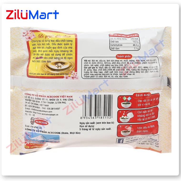 Mì Hảo Hảo hương vị lẩu kim chi Hàn Quốc (thùng 30 gói) loại 75g
