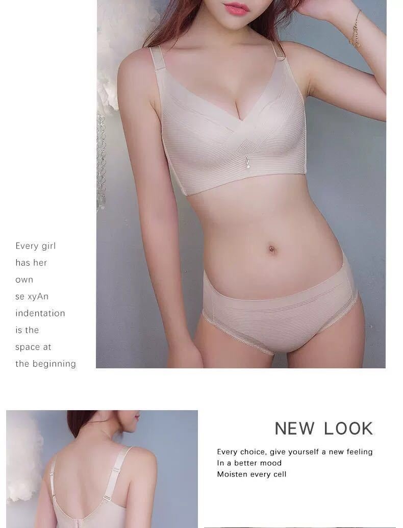 Sexy lace underwear women without rims together small underwear bra bra woman add thickness style sheet suit 15