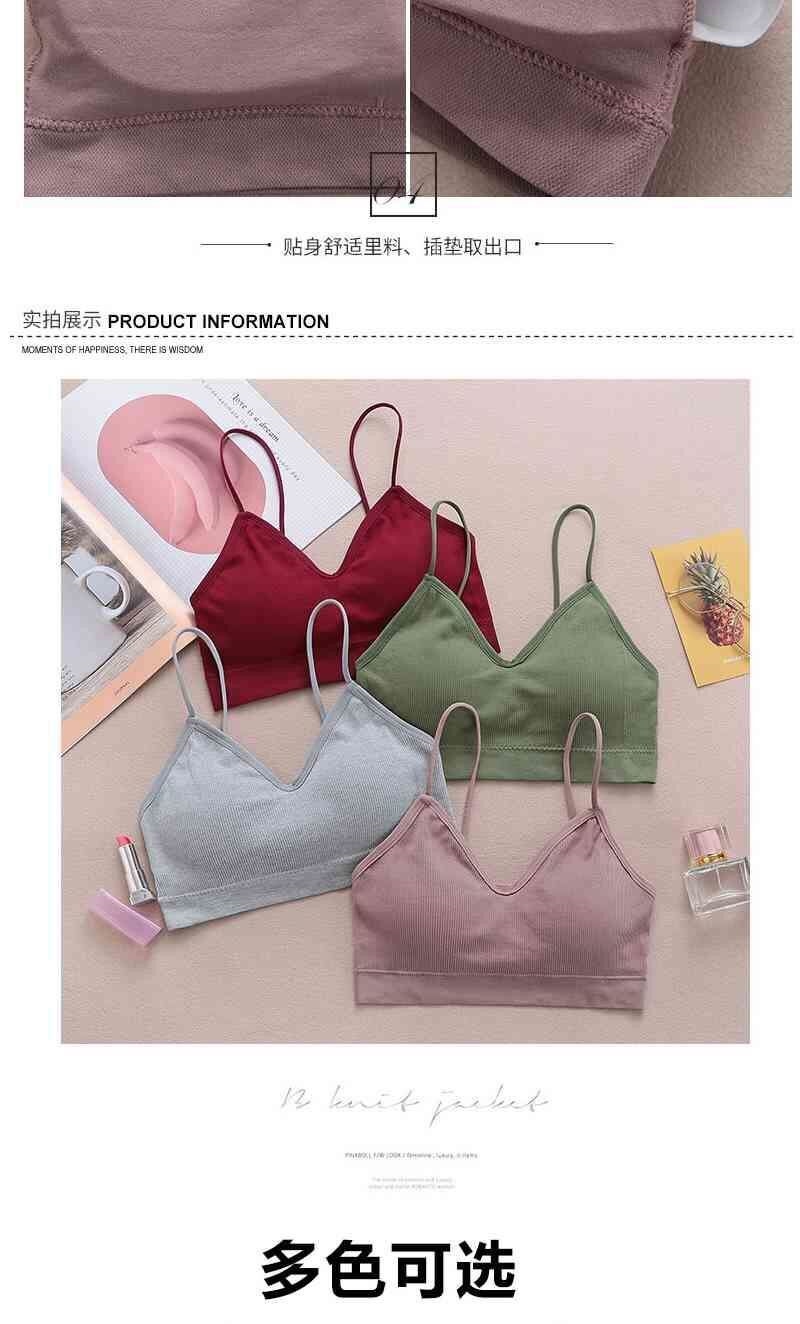 Beauty back bra without rims strapless bra with female students girl han edition middle wrapped chest exposed them render proof 14
