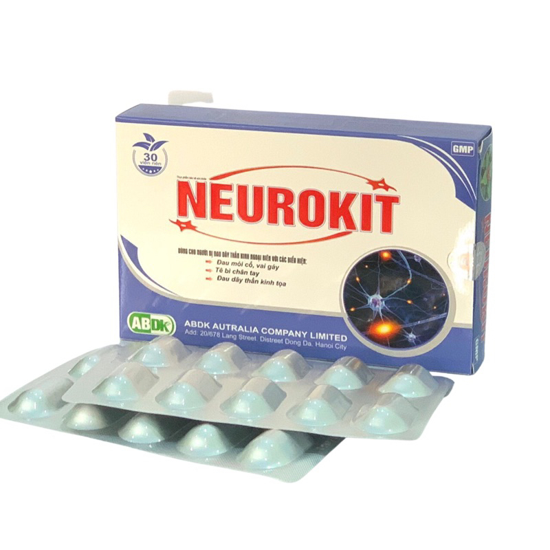 NEUROKIT Quang Thịnh - hộp 30 viên - Đau Dây Thần Kinh , Tê Nhức Xương Khớp