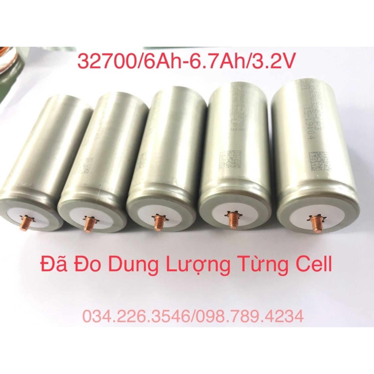 Pin Lithium Sắt 32700 6.0-6.8Ah 3.2v 3C max 10C 13