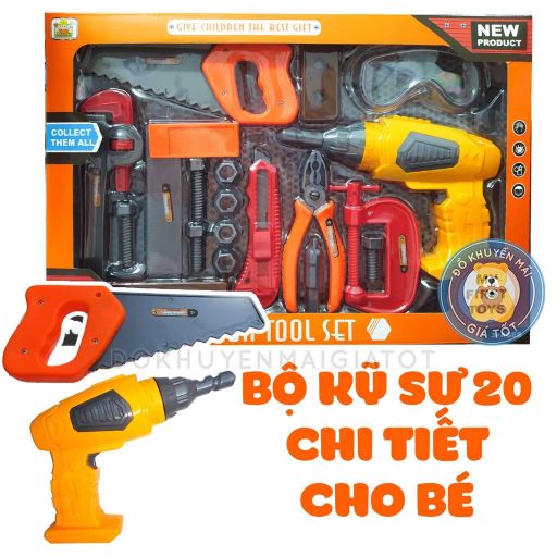 Đồ chơi trẻ em, đồ chơi kỹ sư công cụ sửa chữa dùng pin cho bé trai 36778 - Đồ khuyến mãi giá tốt