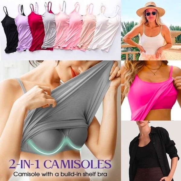 Bras Top For Women Tank Tops Adjustable Strap Camisole With Built