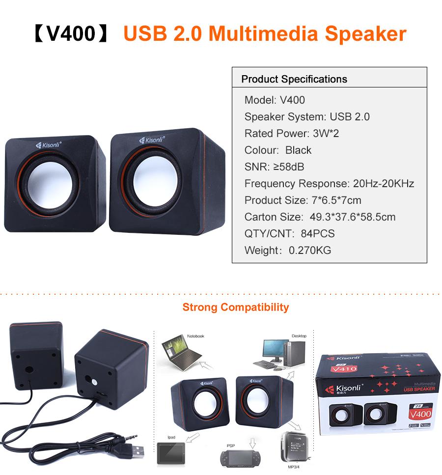 Guangzhou manufacturer Kisonli 20 bookshelf mini neodymium bass q9 speaker with USB