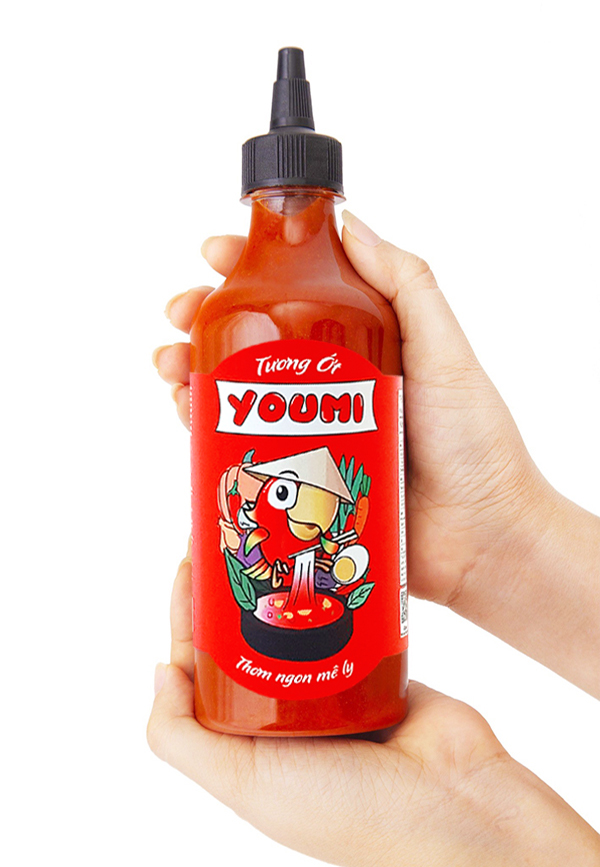 Tương Ớt YOUMI - Chai 320g - Tương Ớt Cay TỰ NHIÊN, Thơm Ngon, Nguyên Liệu Chọn Lọc ORGANIC