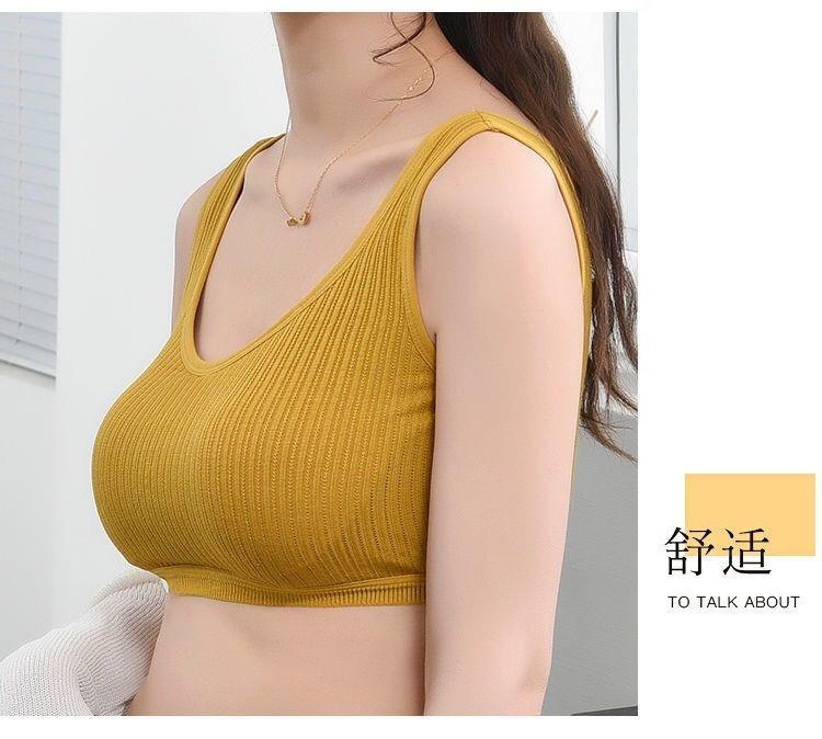 80-160 tons cotton without rims together bras girl students u beautiful back underwear wrapped chest vest that wipe a bosom 16