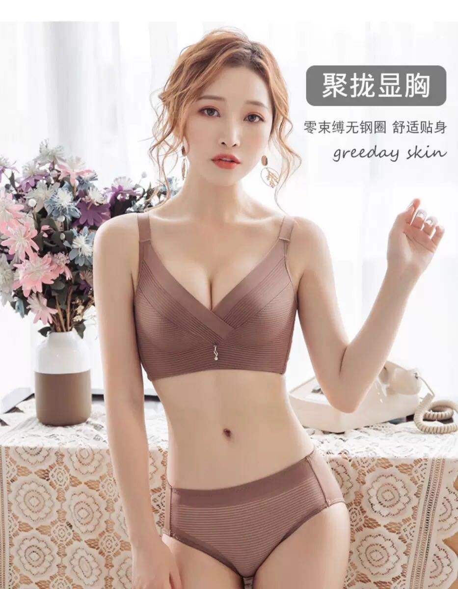 Sexy lace underwear women without rims together small underwear bra bra woman add thickness style sheet suit 1
