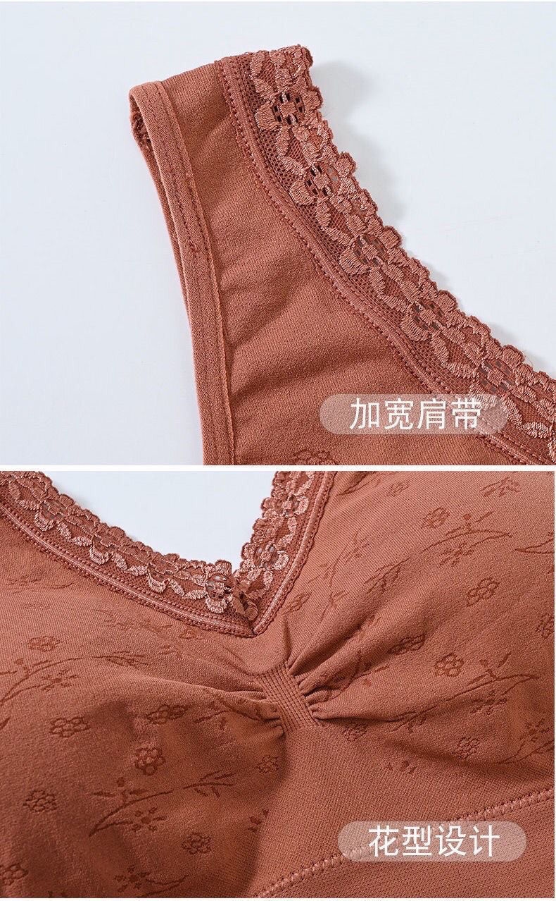 NGGGN mother underwear bra bra together old bra vest type sports bra back plus-size beauty 13