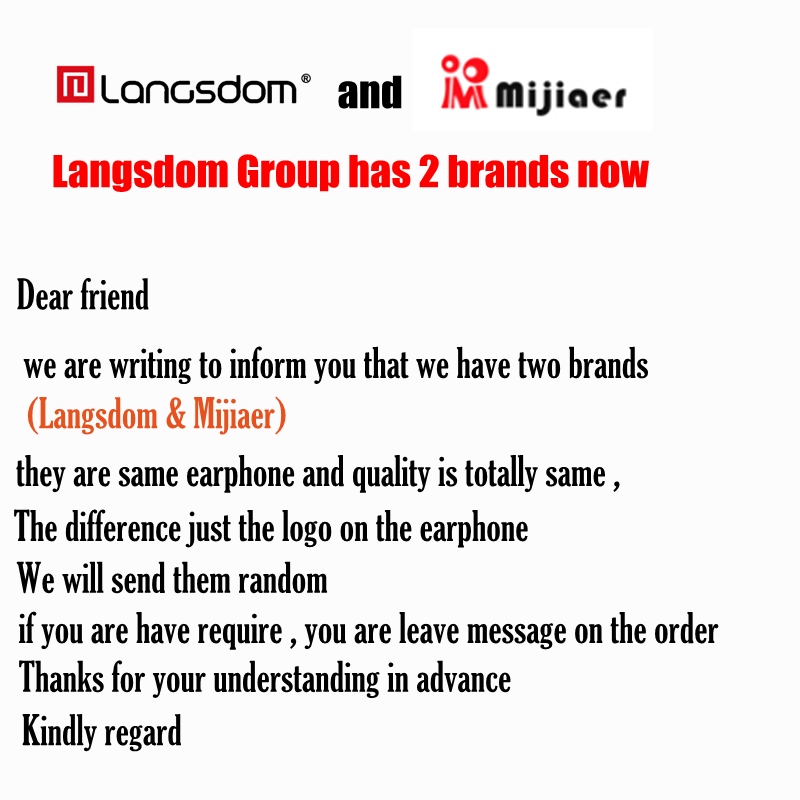 【Ready】
 Original Langsdom JM21 JV23 earphones with Microphone Super Bass Earphone Headset For iphone xiaomi