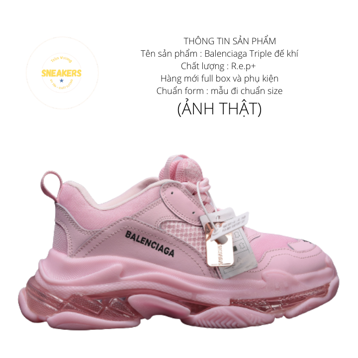 Giày nam nữ sneaker thể thao Ba.Len.cia.ga đế khí đế tách phân tầng chuẩn chữ 3