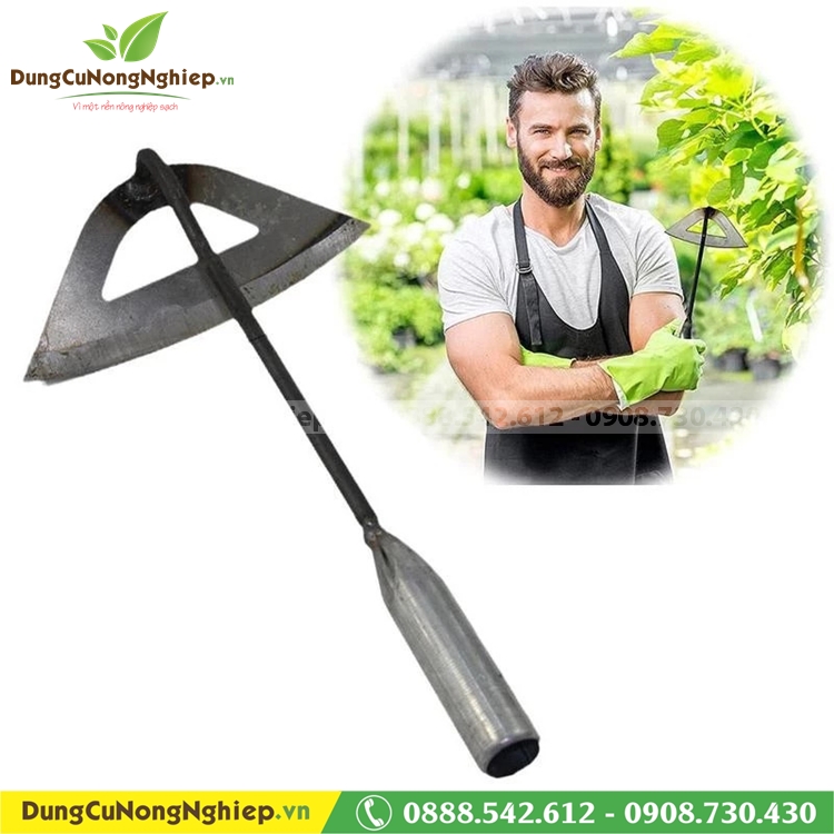Cuốc cầm tay lưỡi rỗng làm đất 30cm