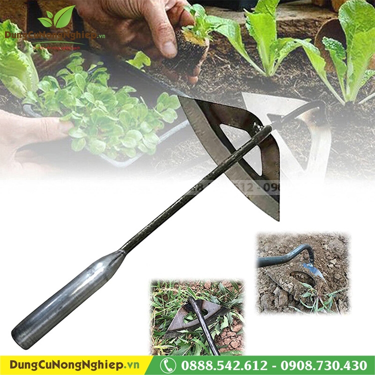 Cuốc cầm tay lưỡi rỗng làm đất 30cm