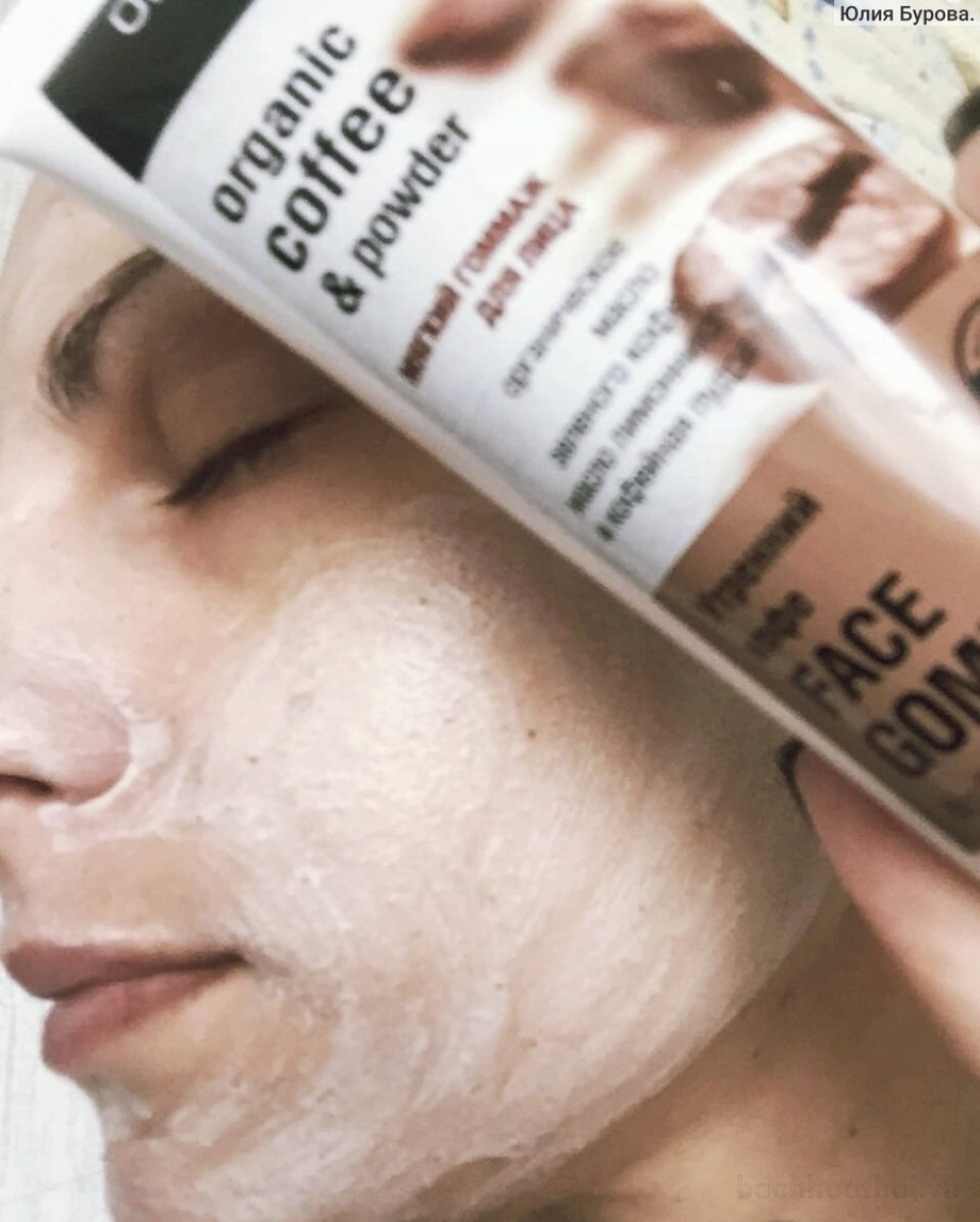 Organic Coffee & Powder Face Gommage tẩɏ tế bào chết mặt nạ cà phê của Nga Tẩy tế bào chết