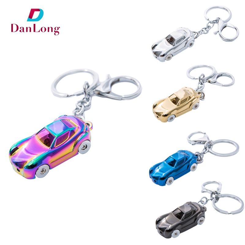 Key Chain Flashlight, JOBON Zinc Alloy Car Keychain with 2 Modes LED Light, Key