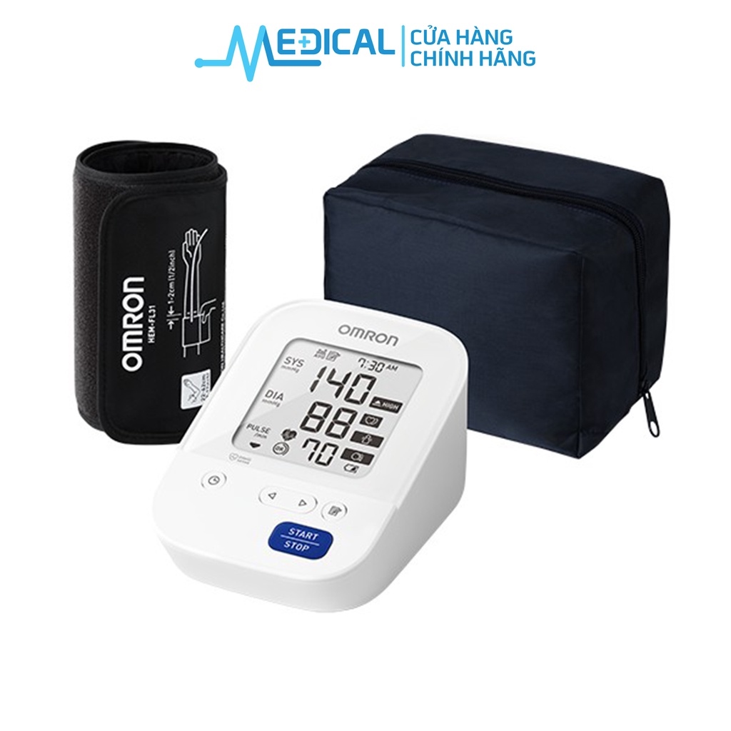 ✟✻⊙ Máy đo huyết áp bắp tay tự động OMRON HEM-7156 vòng bít xoay 360
