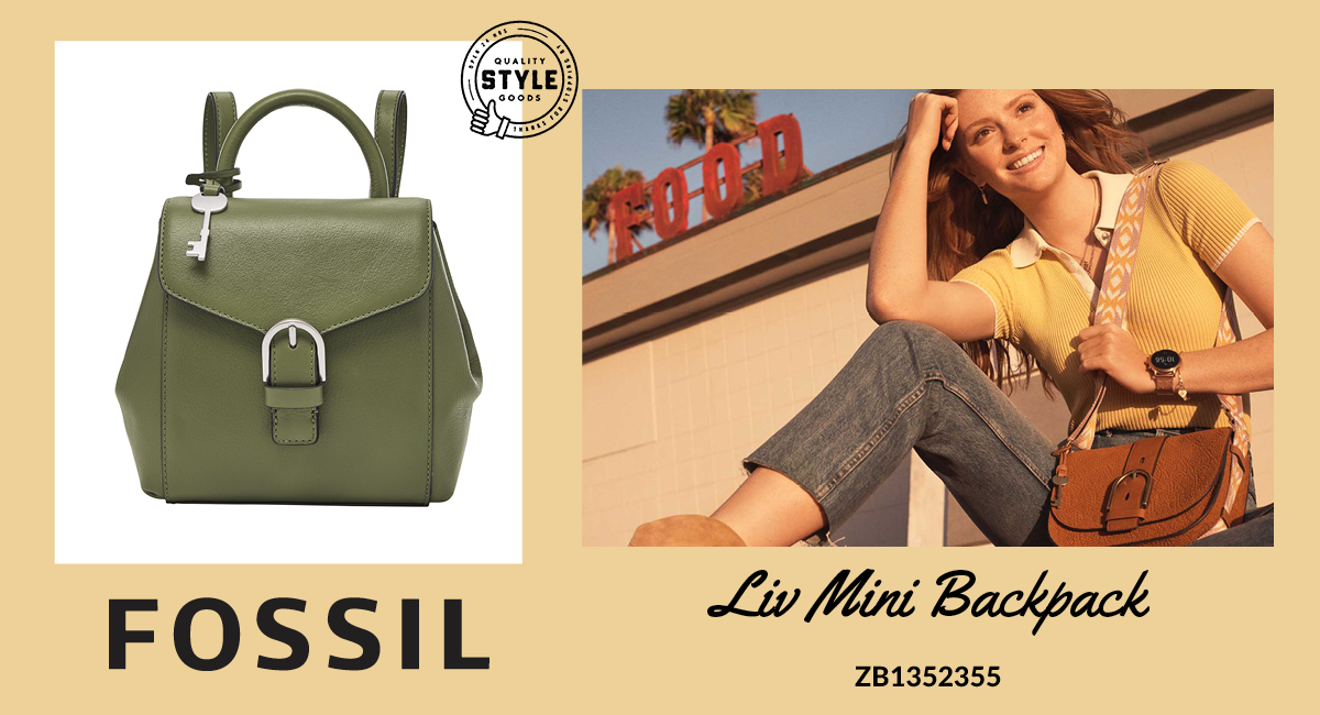 Mua Balo Nữ Nhỏ Fossil Liv Mini Backpack ZB1352355 Xanh Lá Tiki
