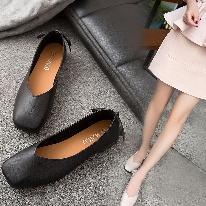 Cresfimix zapatos women fashion comfortable soft pu leather slip on flat shoes lady casual solid shoes female retro shoes a2424 3