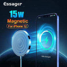 Essager 15W Qi hỗ trợ bộ sạc không dây từ tính Magsafe cho iPhone 12 11 Pro Max Mini Xs X Xr 8 Miếng sạc nhanh cảm ứng cho Samsung Xiaomi mi 10t pro