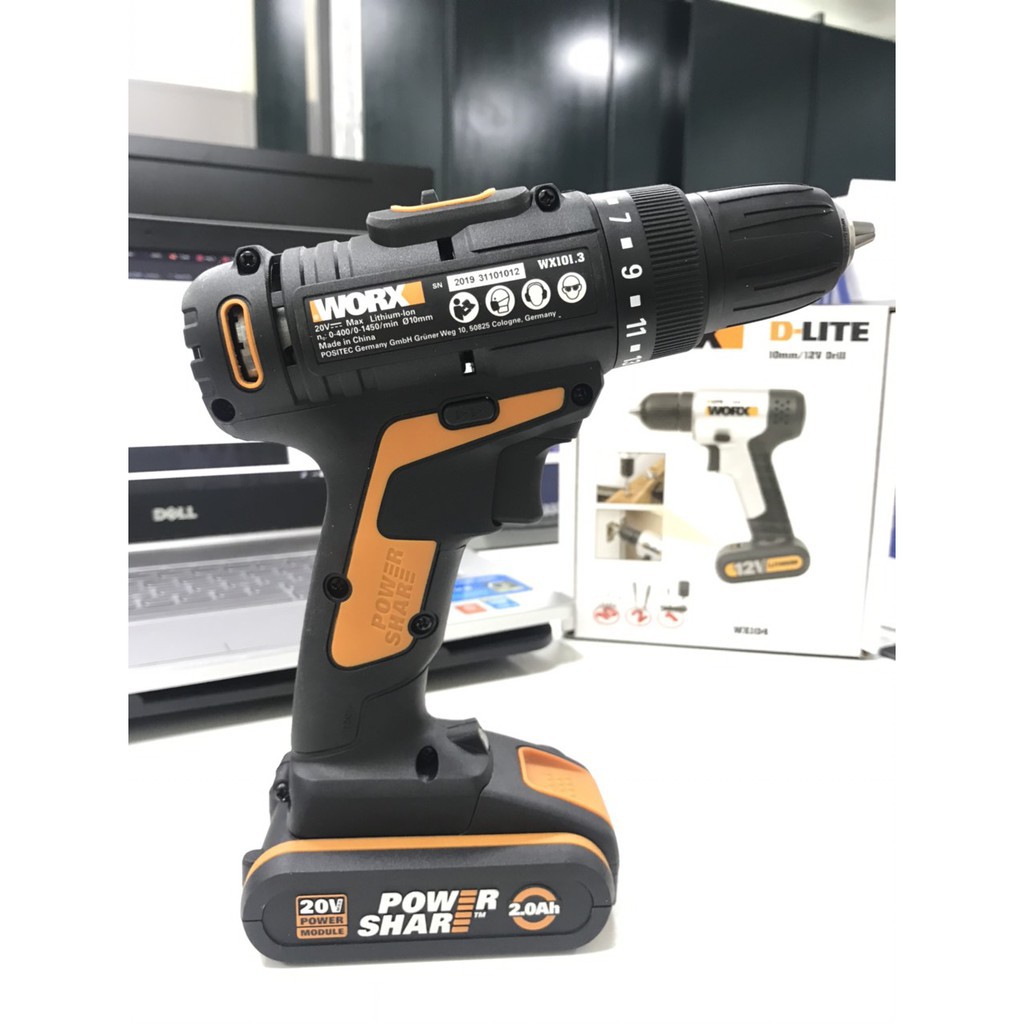 Máy Khoan Pin Worx WX 101 WX101.3 Worx Orange - Máy Vặn Vít Pin 20V