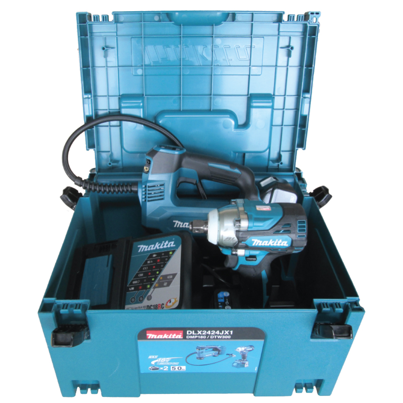 BỘ SẢN PHẨM (DMP180＋DTW300)(18V) MAKITA DLX2424JX1 HÀNG CHÍNH HÃNG