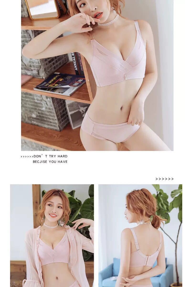 Sexy lace underwear women without rims together small underwear bra bra woman add thickness style sheet suit 18