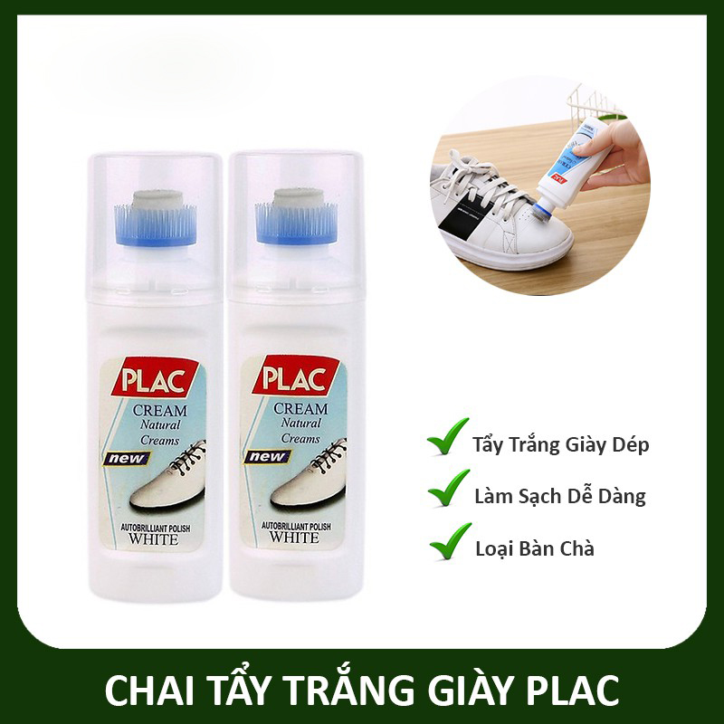Chai vệ sinh giày thể thao - Chai tẩy trắng giày thể thao - chai tẩy giày Plac | Chai tẩy trắng giày Plac siêu sạch, lọ tẩy giày tiện dụng