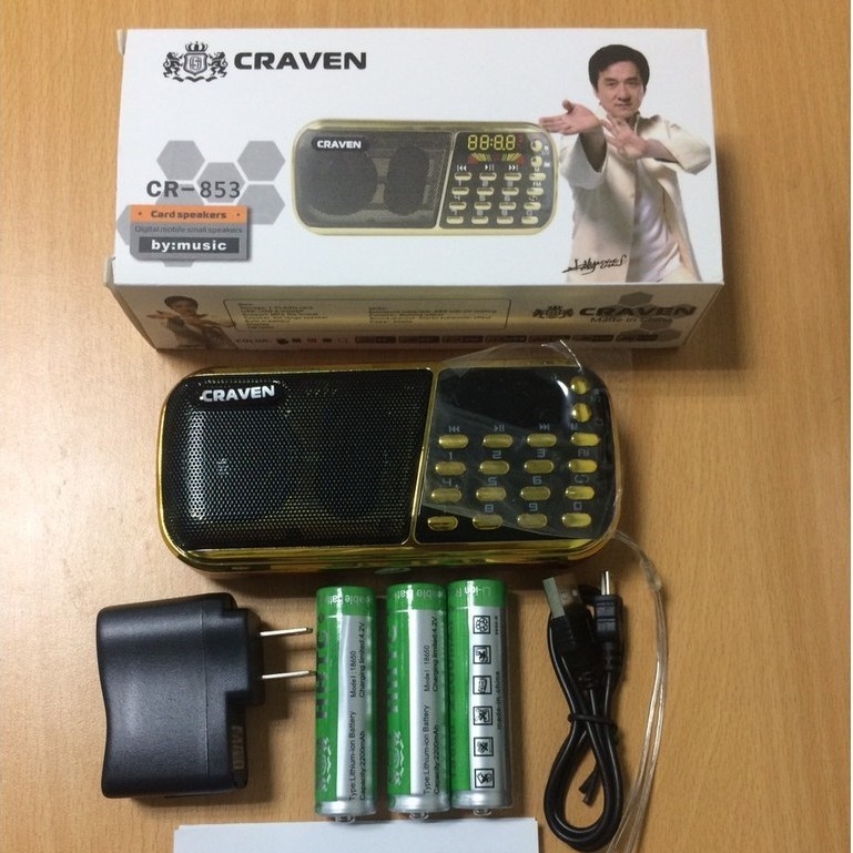 ♠◈ Loa Đài Craven 836s Nghe Thẻ Nhớ USB FM Máy Nghe Nhạc Mini Tắm