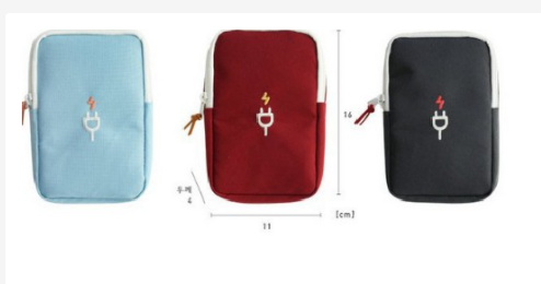 Túi Đựng Sạc Điện Thoại, đồ điện tử, dây sạc chống shock Hàn Quốc du lịch Bag in Bag DL09-TSac 1