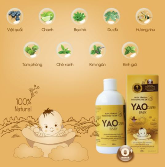 Nước tắm gội thảo dược Yaocare Baby 250ml:5098