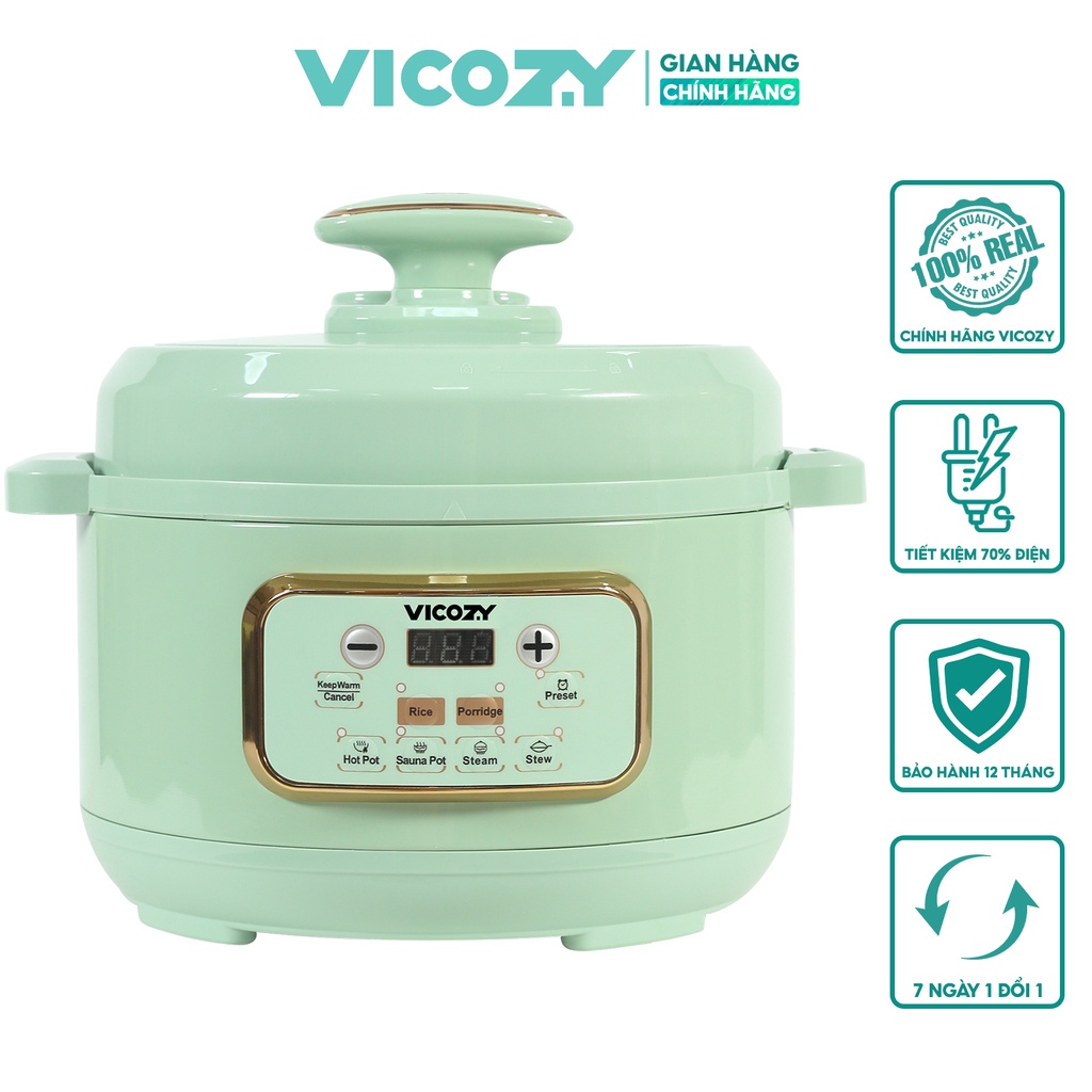 Nồi áp suất điện đa năng VICOZY Magic Cooking Pot dung tích 3L
