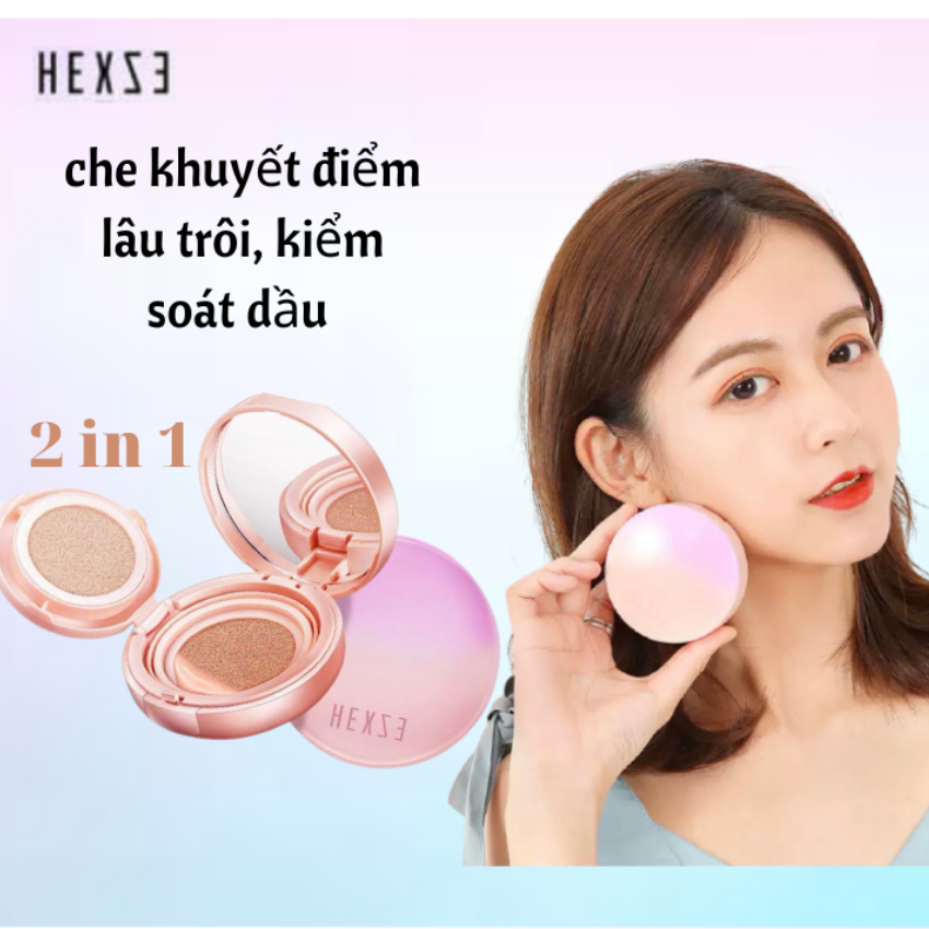 Phấn 2 in1 hexze  phấn nước mịn đẹp (Tặng kèm lõi thay) mỹ phẩm nội địa trung chính hãng