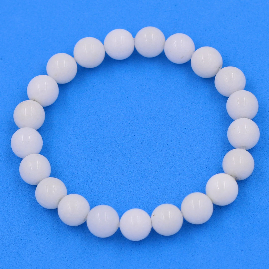 Chuỗi tay đá san hô trắng 8 ly - Vòng chuỗi phong thủy - Mệnh Kim, Thủy